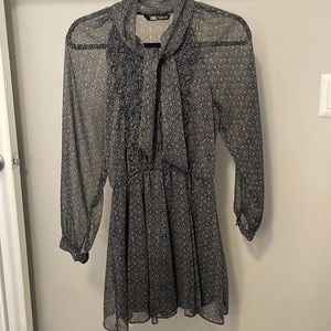 Zara Gray Dress jumpsuit with metallic threads details on the fabric